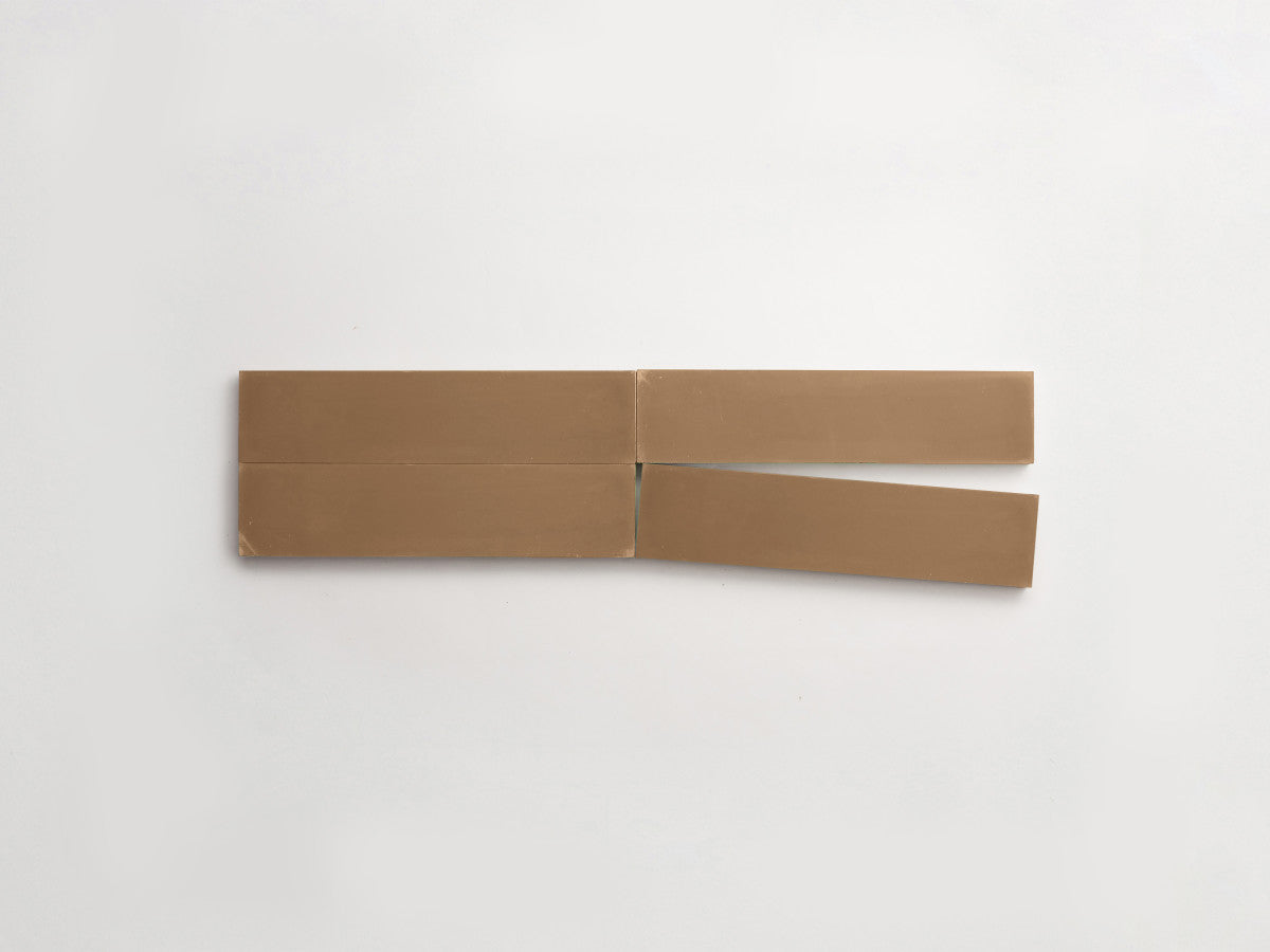 Cement tile solid colors 8x2 Rectangle Army Brown.