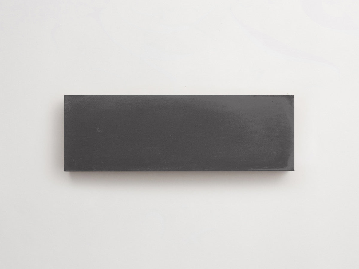 Cement tile solid colors 6x2 Rectangle Charcoal Grey.