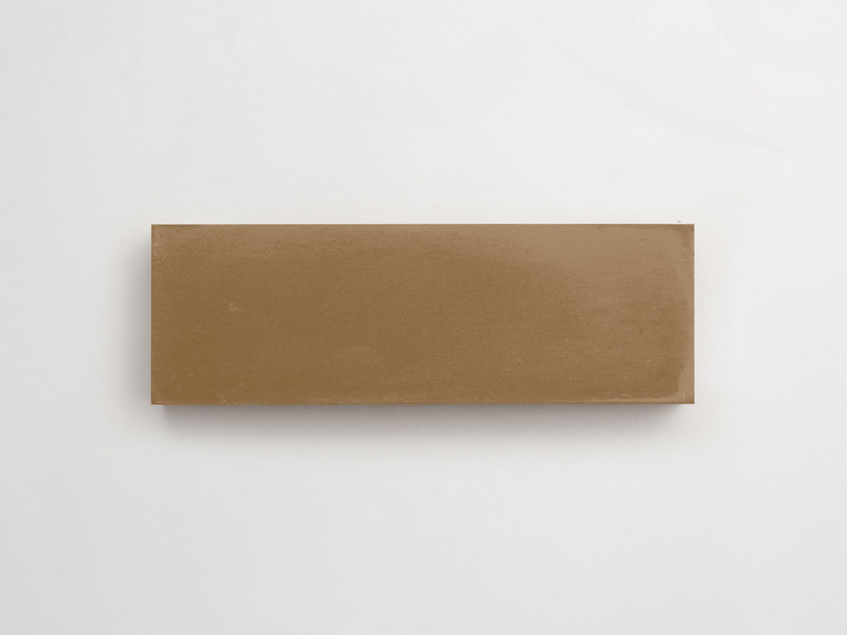 Cement tile solid colors 6x2 Rectangle Army Brown.
