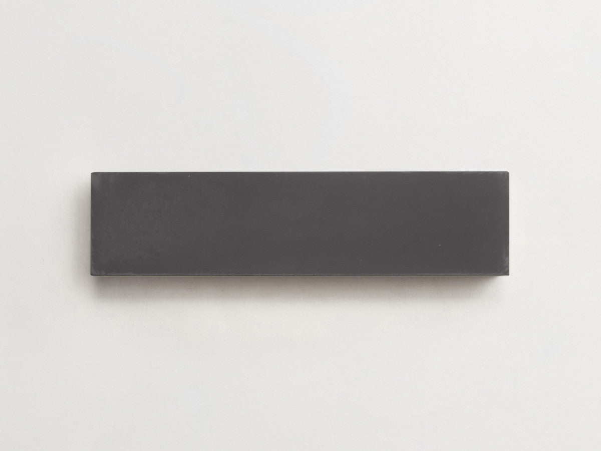 Cement tile solid colors 12x3 Rectangle Charcoal Grey.
