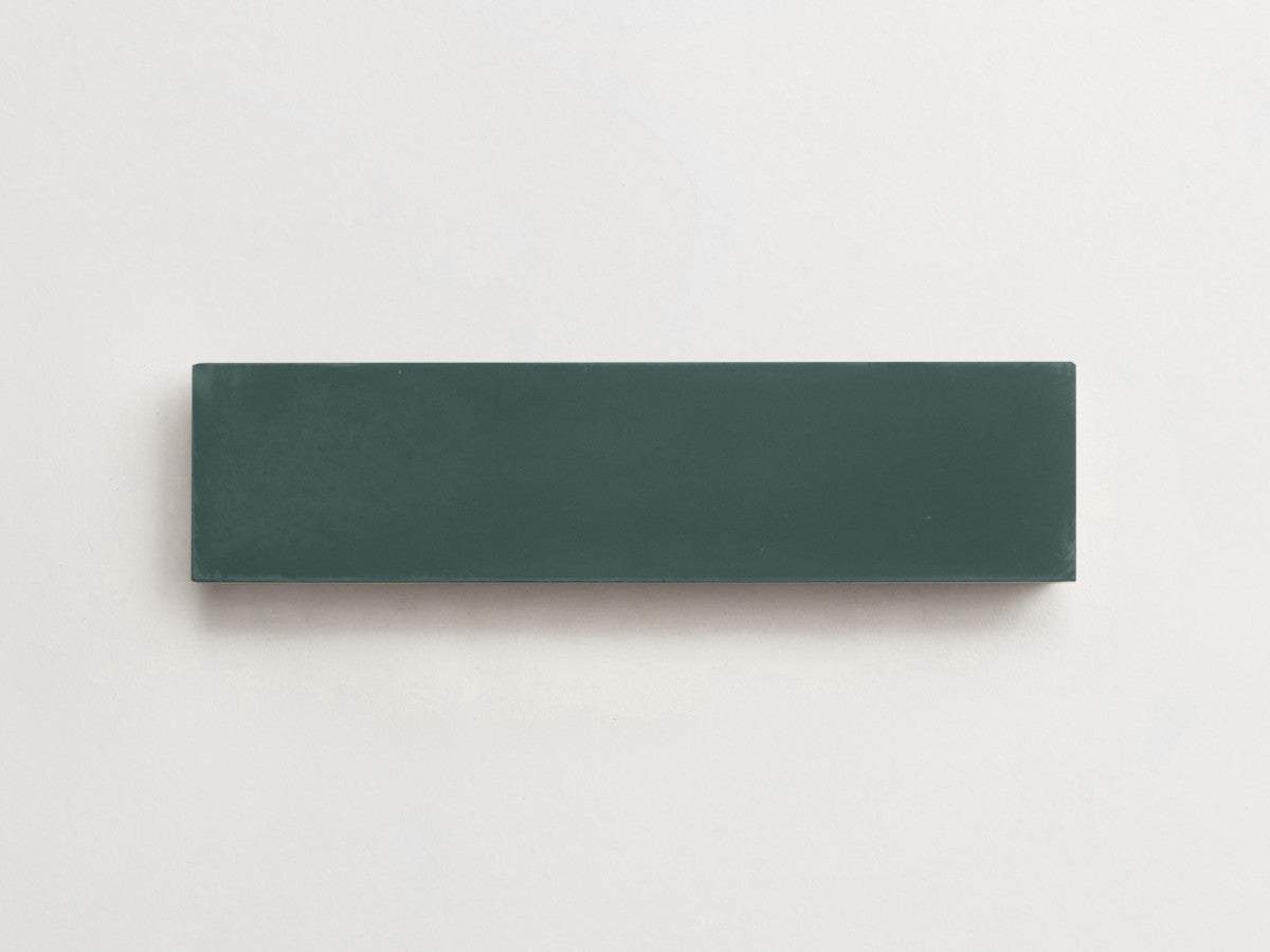 Cement tile solid colors 12x3 Rectangle Forest Green.