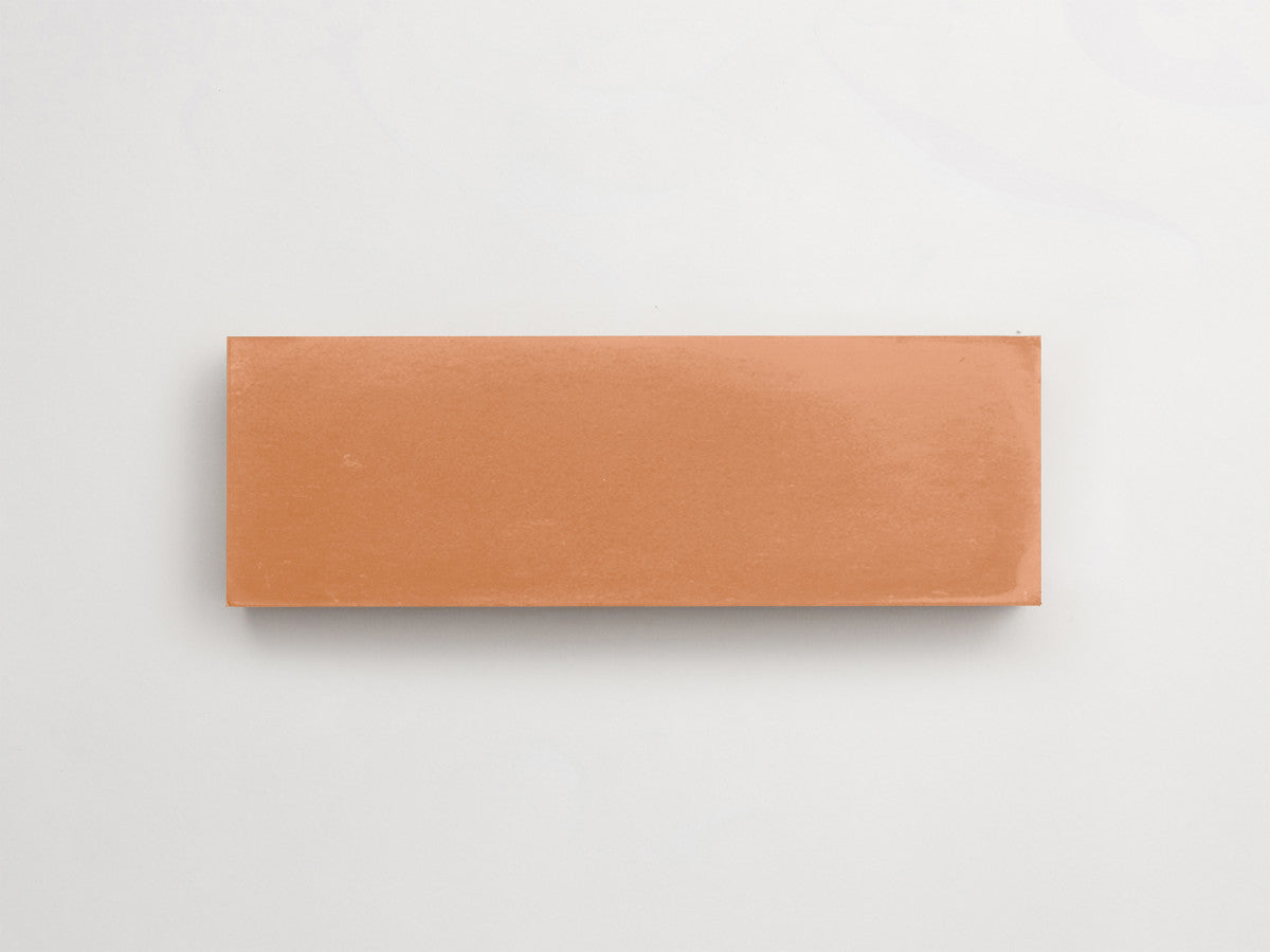 Cement tile solid colors 6x2 Rectangle Ale Terracotta.