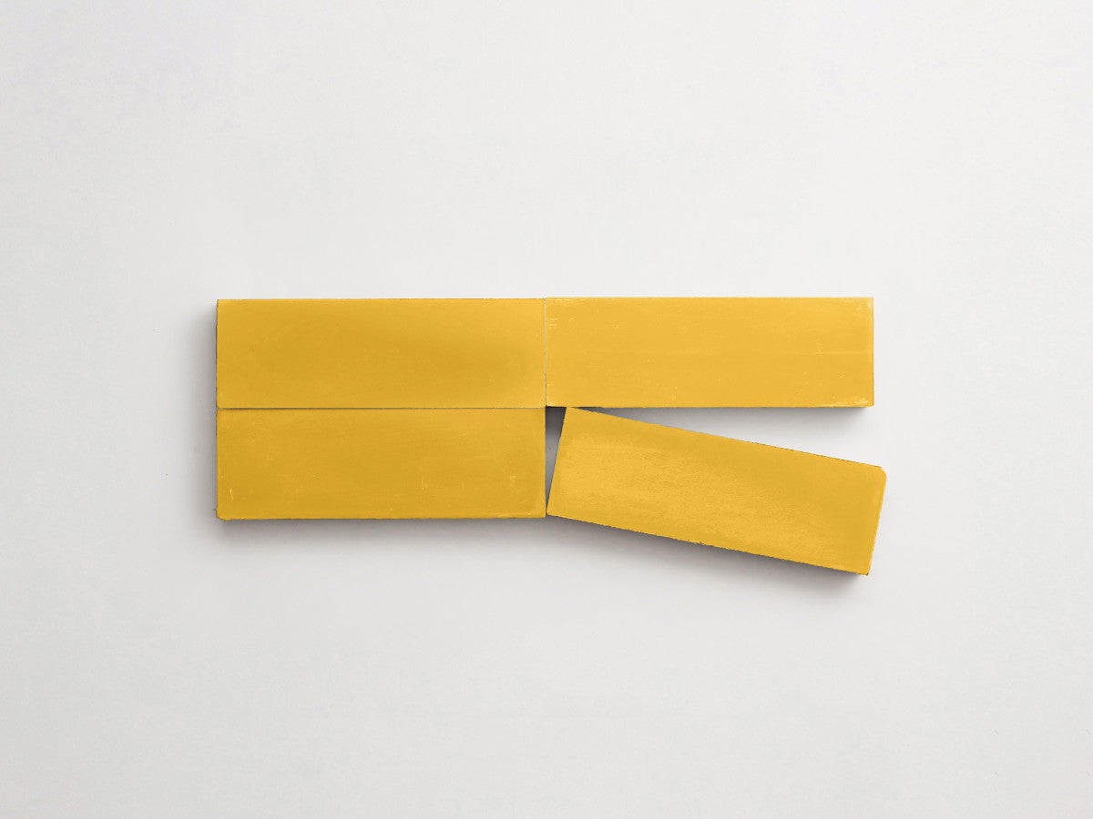Cement tile solid colors 6x2 Rectangle Duckling Yellow.