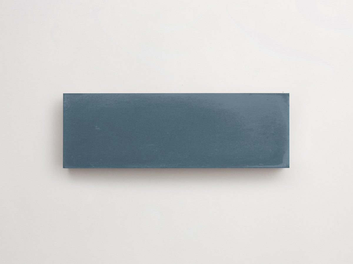 Cement tile solid colors 6x2 Rectangle Federal Blue.