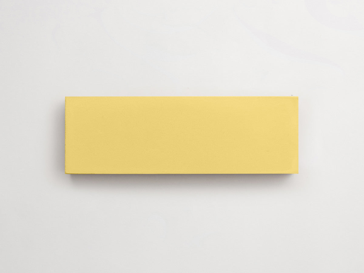 Cement tile solid colors 6x2 Rectangle Flan Yellow.
