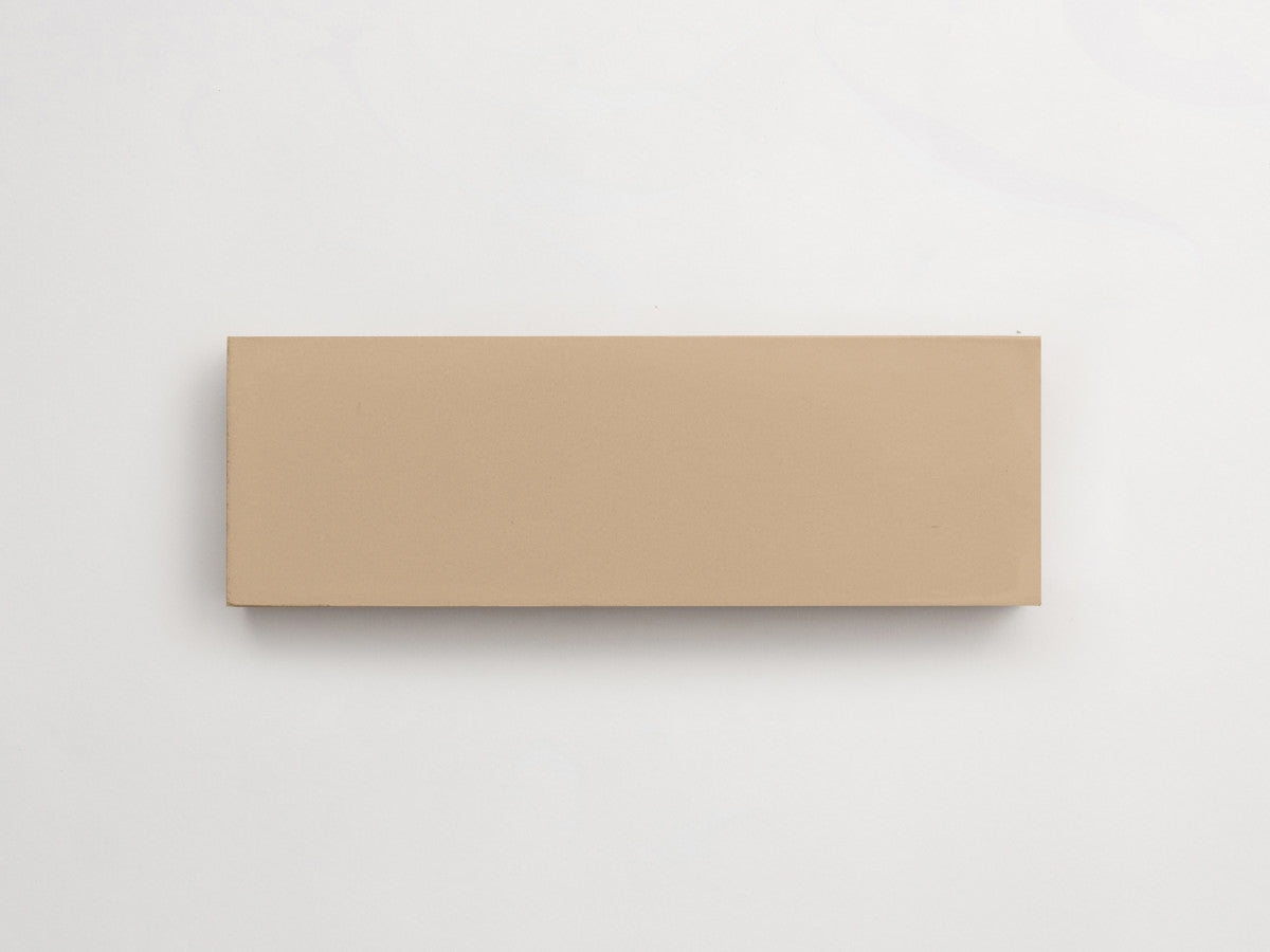 Cement tile solid colors 6x2 Rectangle Glove Brown.
