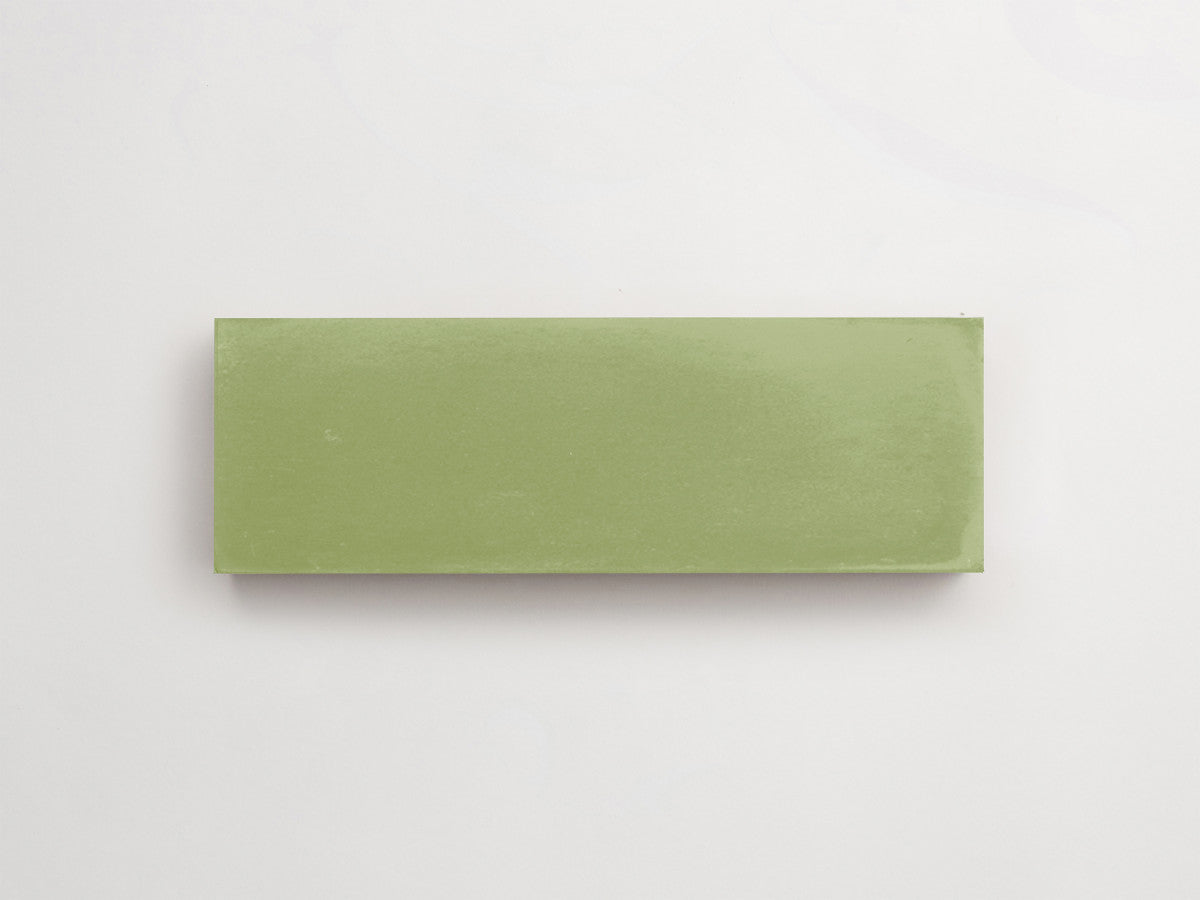 Cement tile solid colors 6x2 Rectangle Grass Green.