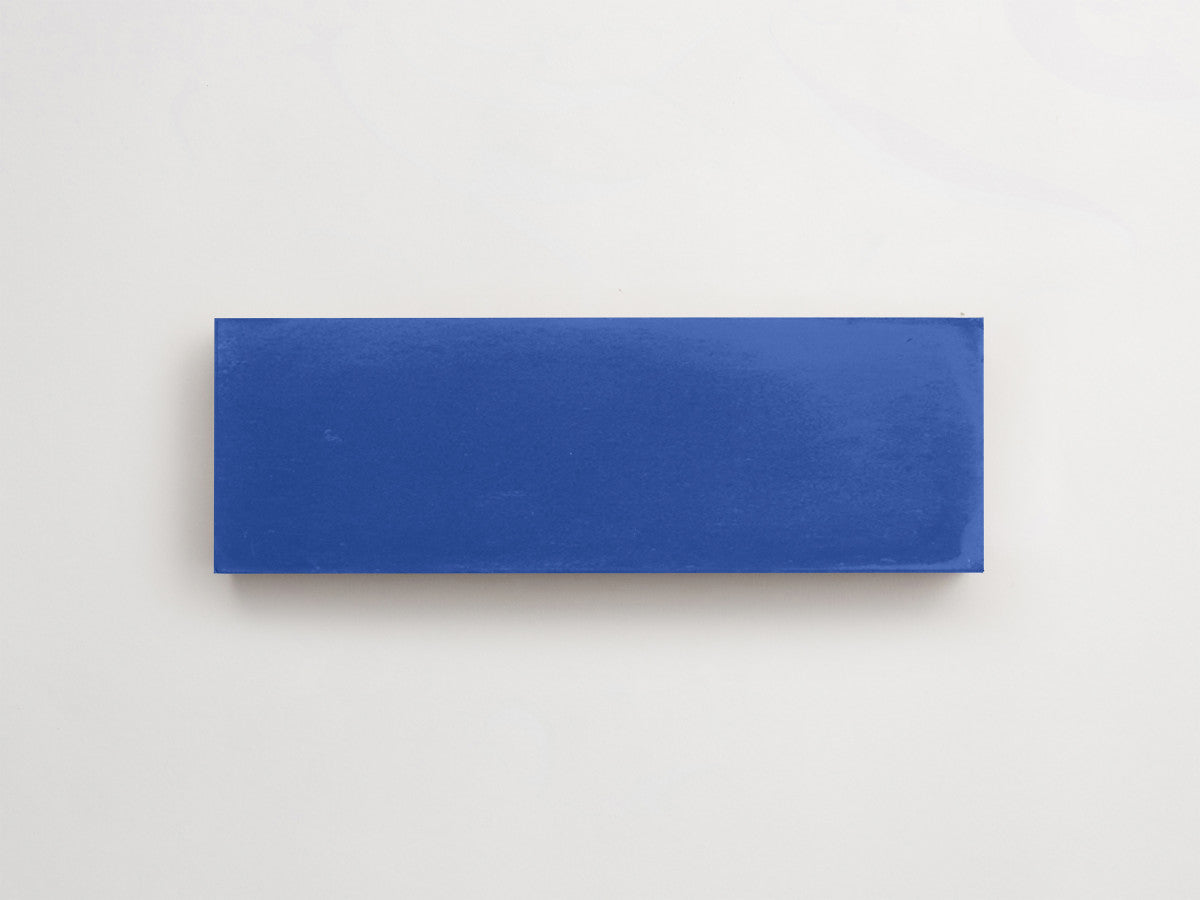 Cement tile solid colors 6x2 Rectangle Lapis Blue.