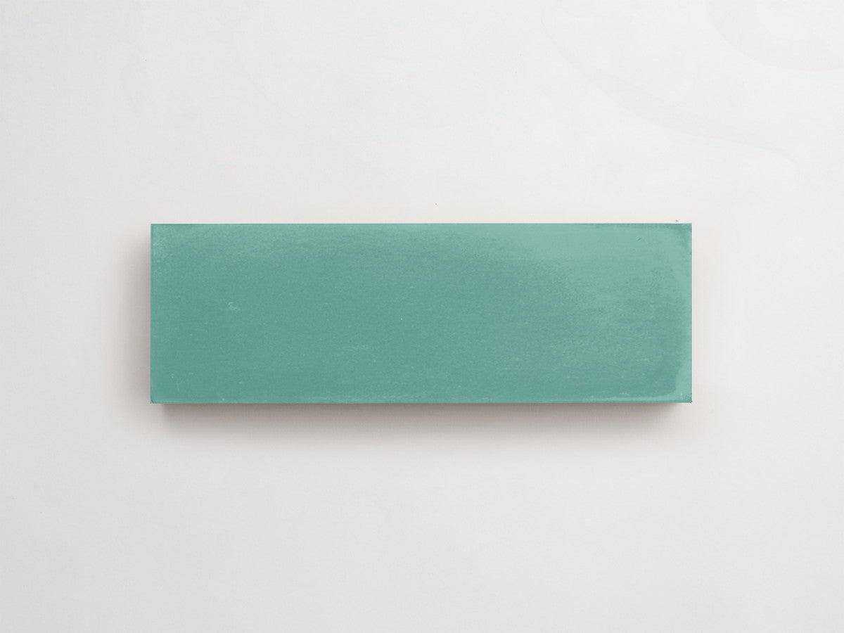 Cement tile solid colors 6x2 Rectangle Loch Green.