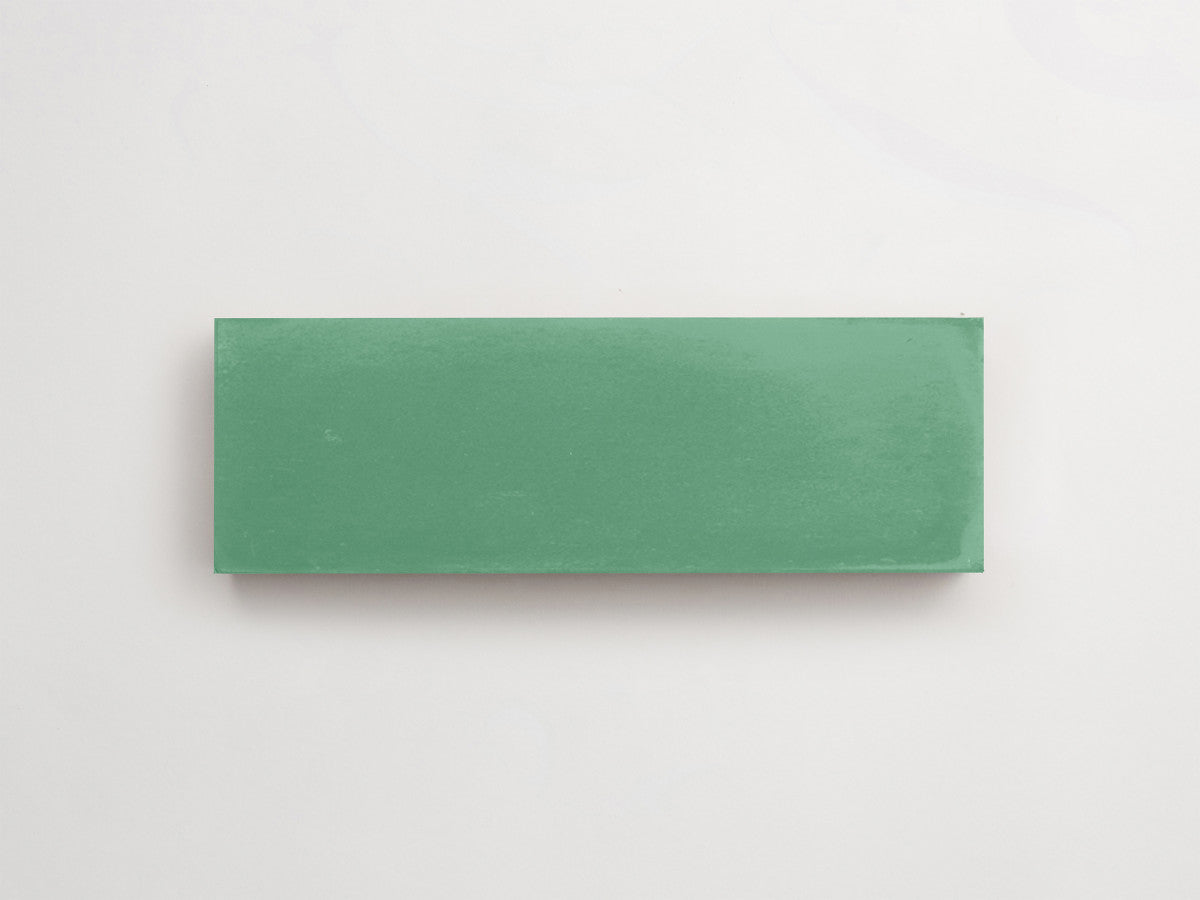 Cement tile solid colors 6x2 Rectangle Nettle Green.