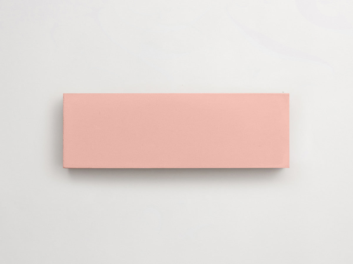 Cement tile solid colors 6x2 Rectangle Rose Pink.