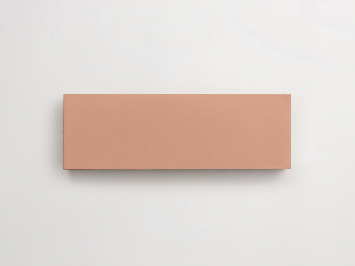 Cement tile solid colors 6x2 Rectangle Rouge Pink.