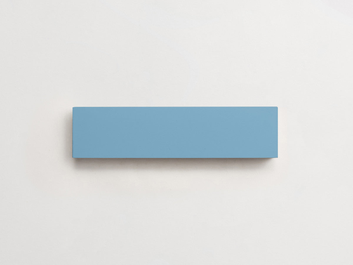 Cement tile solid colors 8x2 Rectangle Azure Blue.
