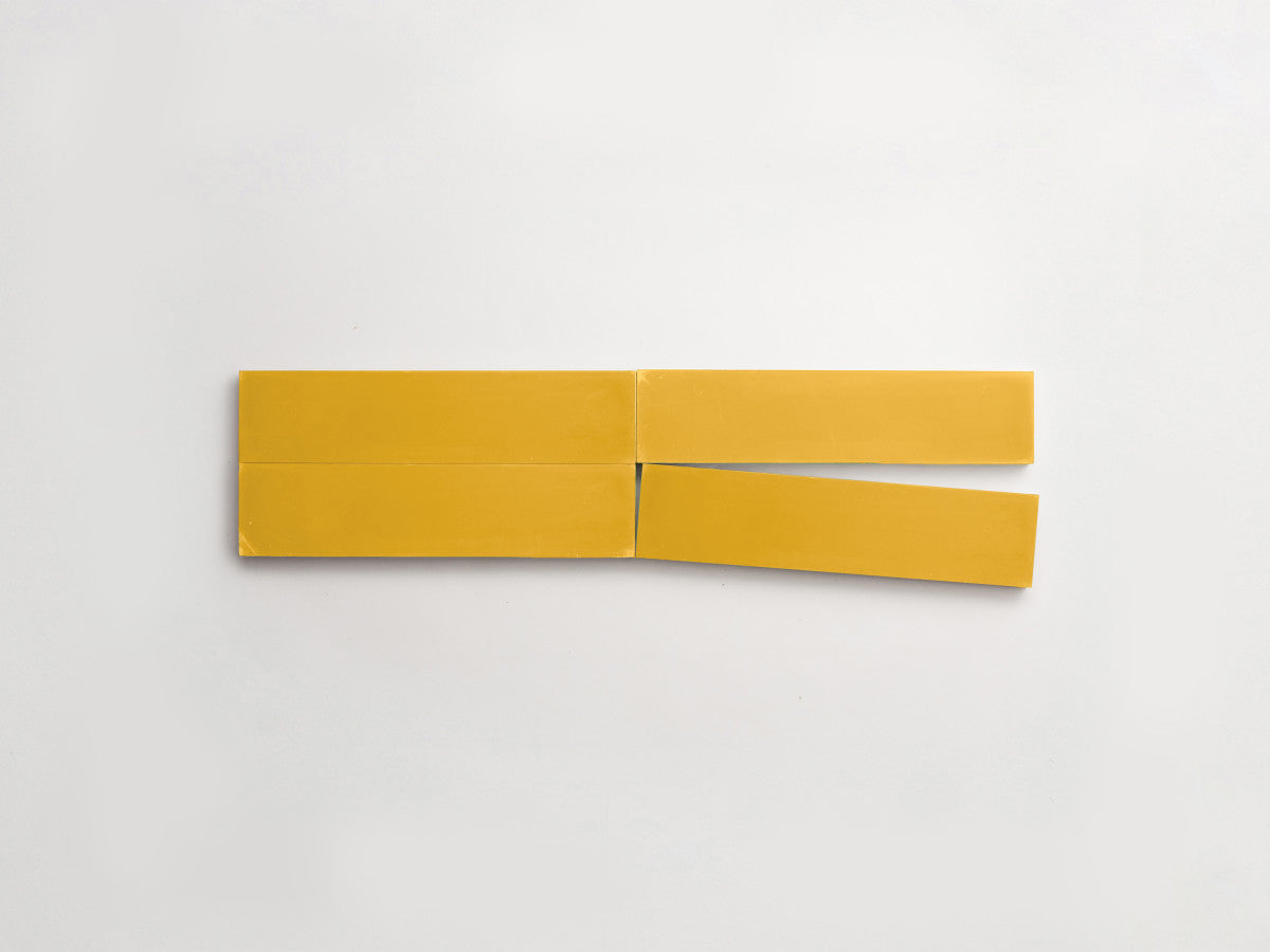 Cement tile solid colors 8x2 Rectangle Duckling Yellow.