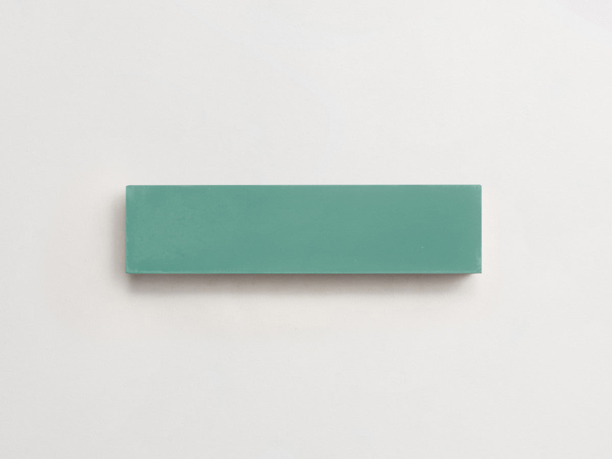 Cement tile solid colors 8x2 Rectangle Loch Green.