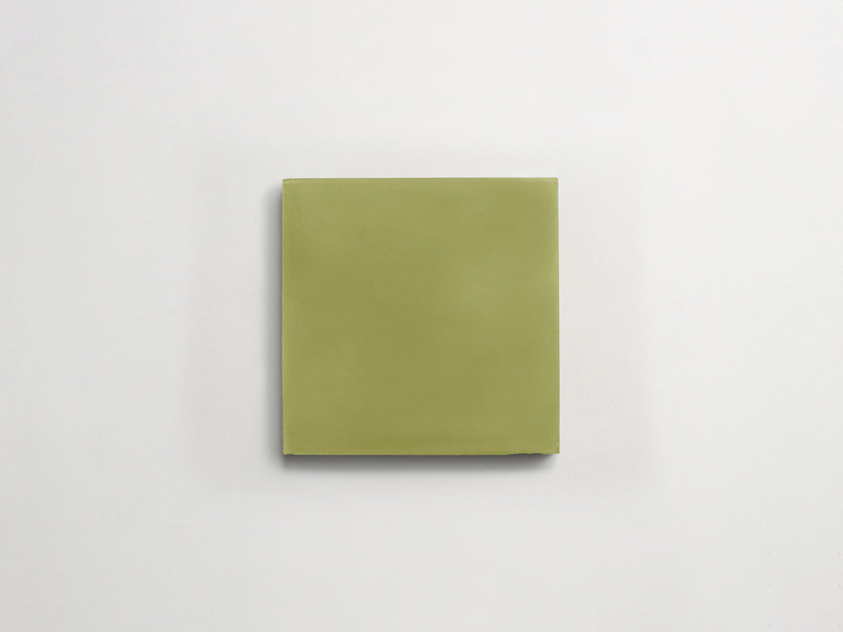 Cement tile solid colors 4x4 Square Olive Green.