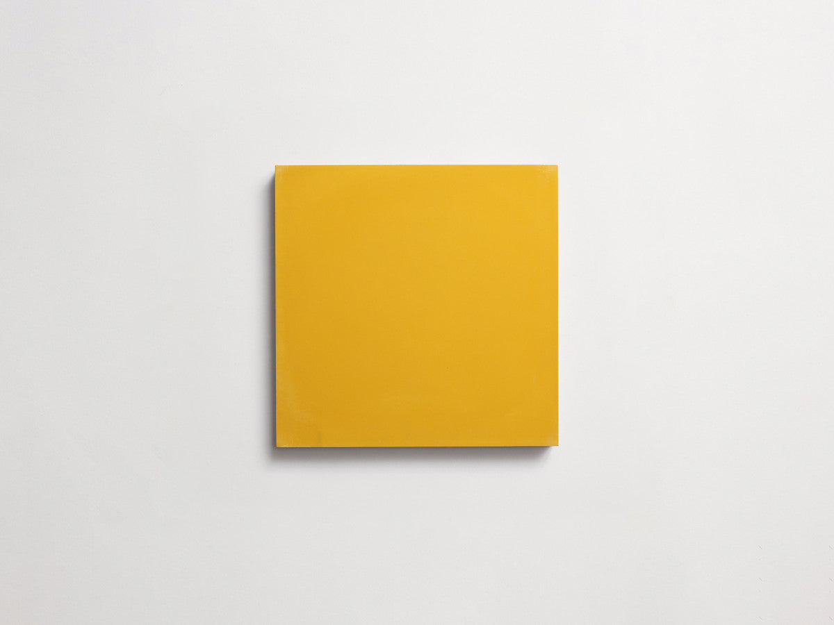 Cement tile solid colors 4x4 Square Duckling Yellow.
