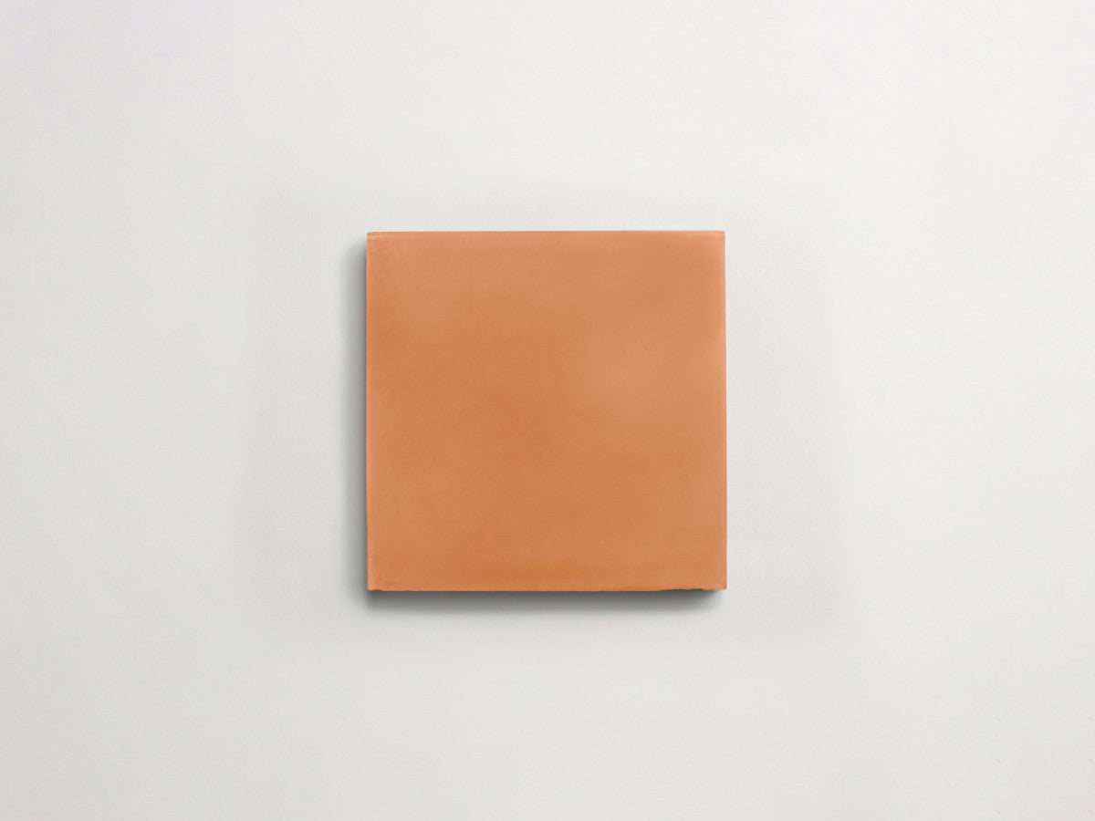 Cement tile solid colors 4x4 Square Ale Terracotta.