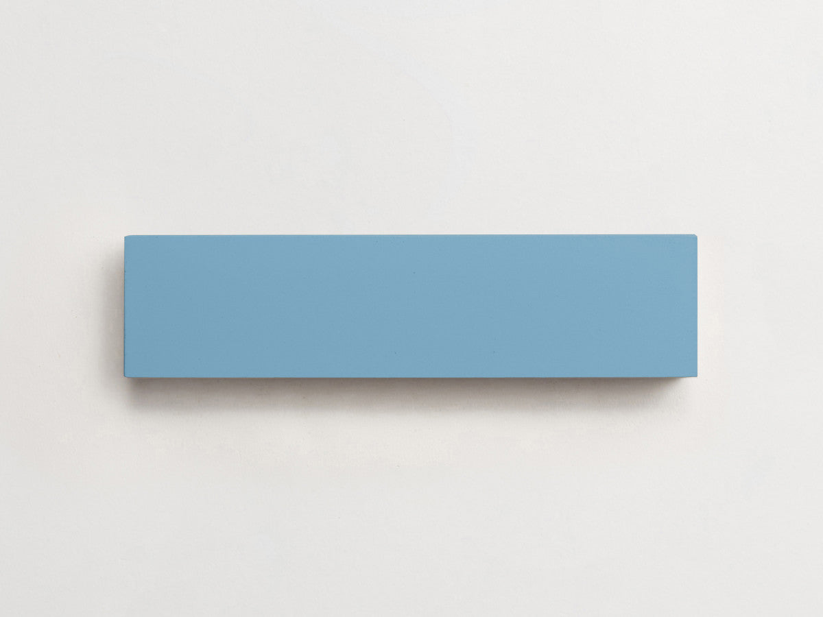 Cement tile solid colors 12x3 Rectangle Azure Blue.