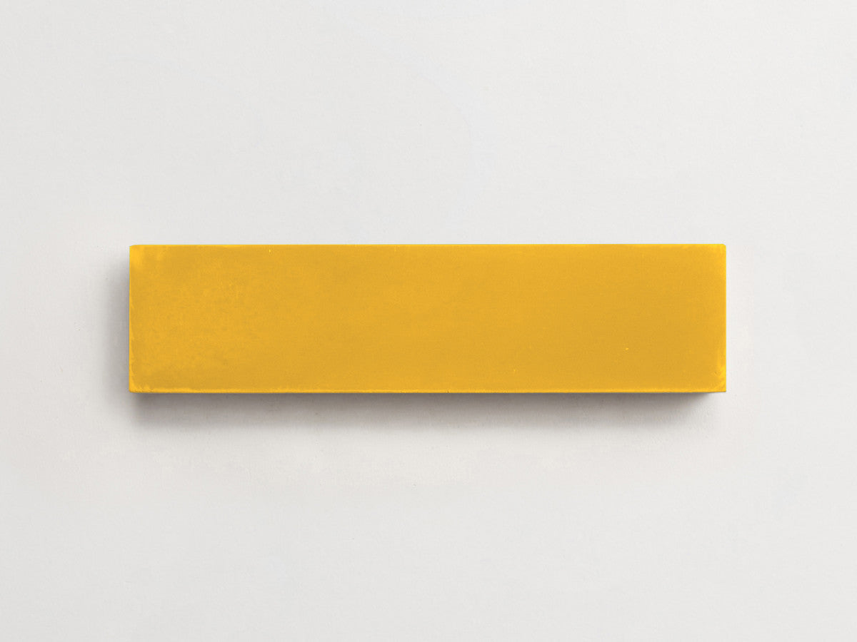 Cement tile solid colors 12x3 Rectangle Duckling Yellow.