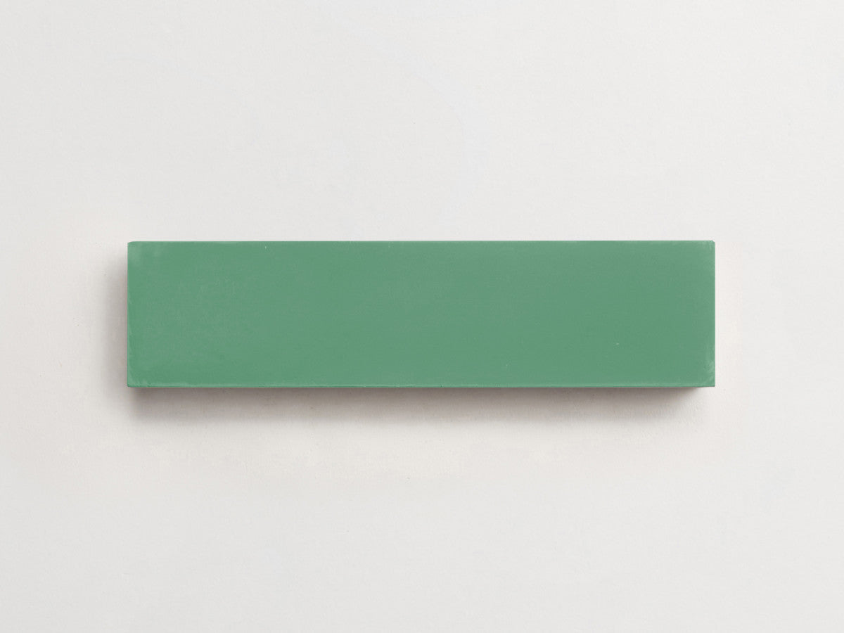 Cement tile solid colors 12x3 Rectangle Nettle Green.