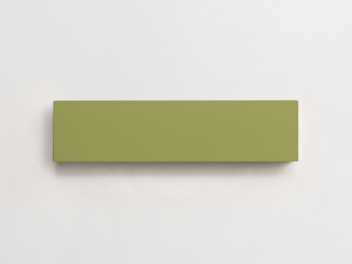 Cement tile solid colors 12x3 Rectangle Olive Green.