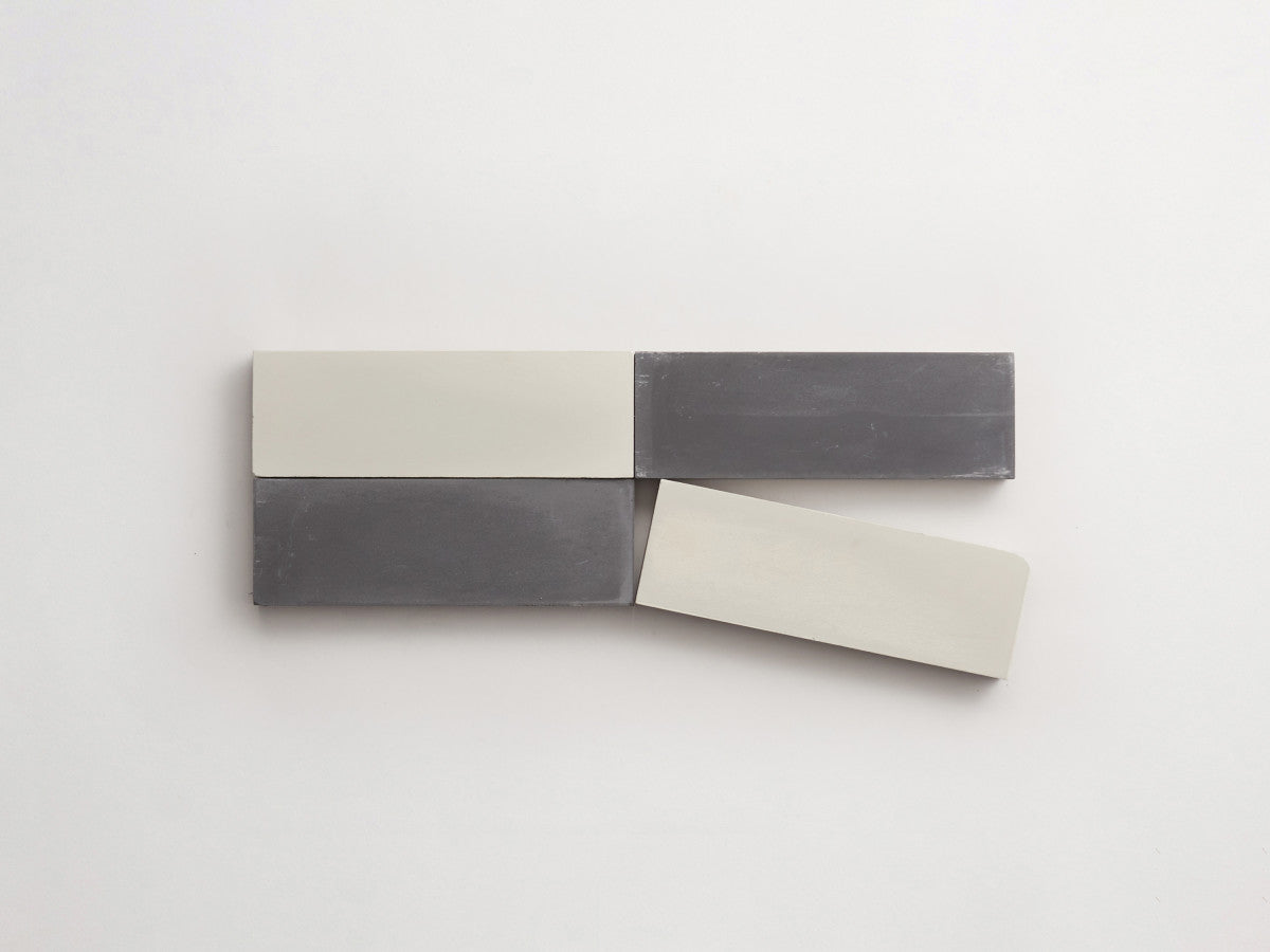 Cement Checkerboard Tile Bundle 6x2 White, Grey.