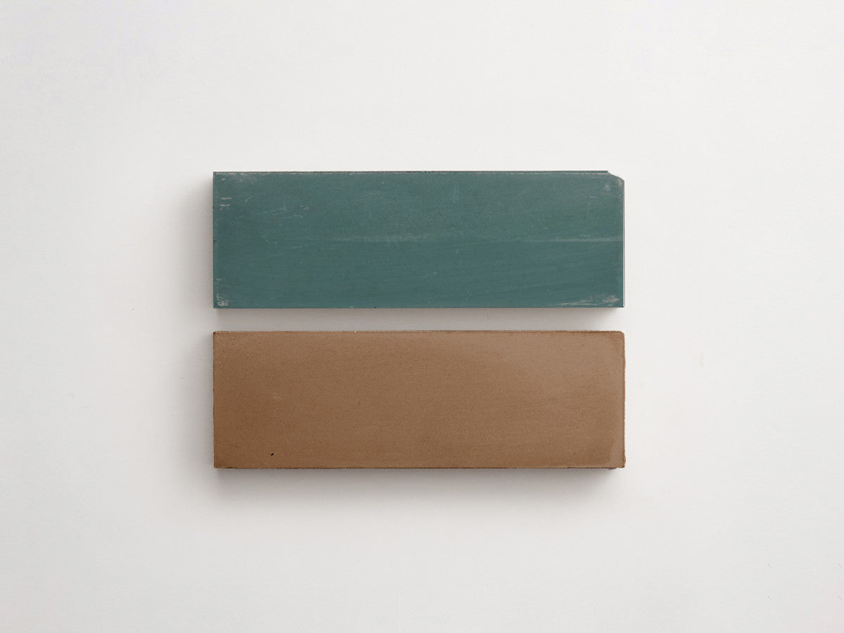 Cement Checkerboard Tile Bundle 6x2 Green, Brown.