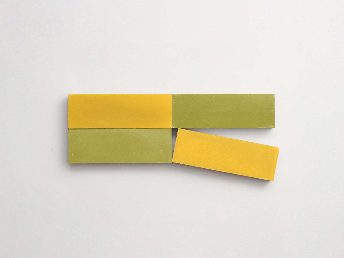 Cement Checkerboard Tile Bundle 6x2 Yellow, Green.