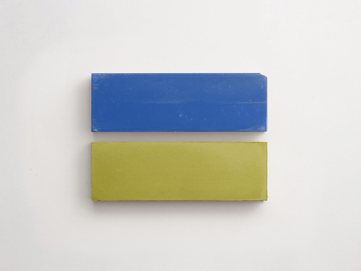 Cement Checkerboard Tile Bundle 6x2 Blue, Olive Green.