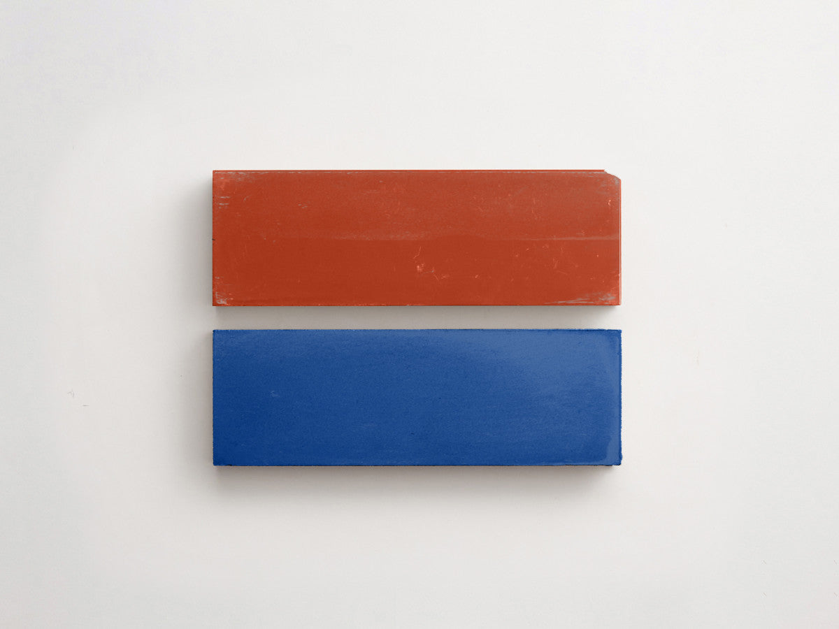 Cement Checkerboard Tile Bundle 6x2 Blue, Red.