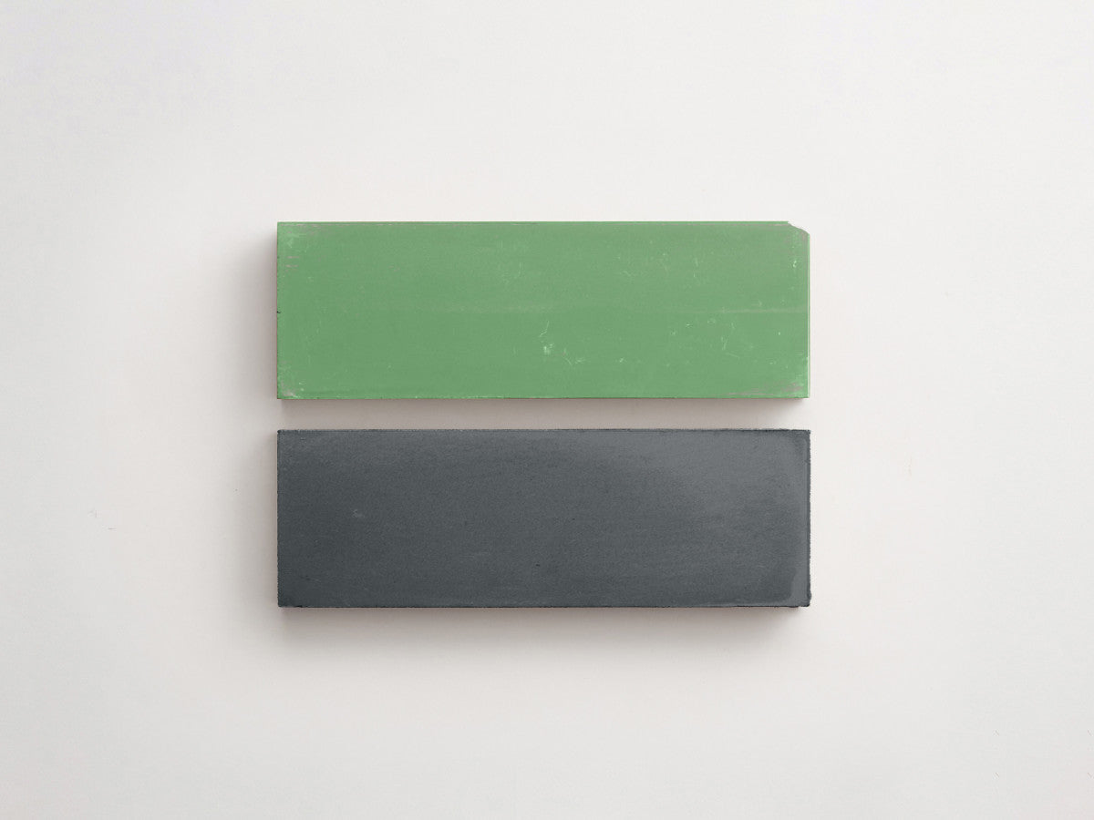 Cement Checkerboard Tile Bundle 6x2 Green, Blue.