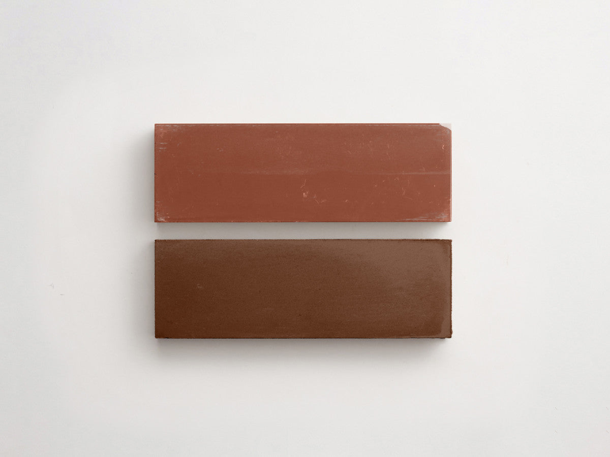 Cement Checkerboard Tile Bundle 6x2 Brown, Maroon.