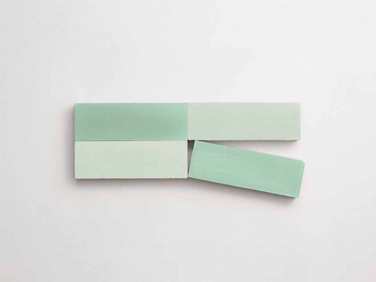 Cement Checkerboard Tile Bundle 6x2 Blue, Green.