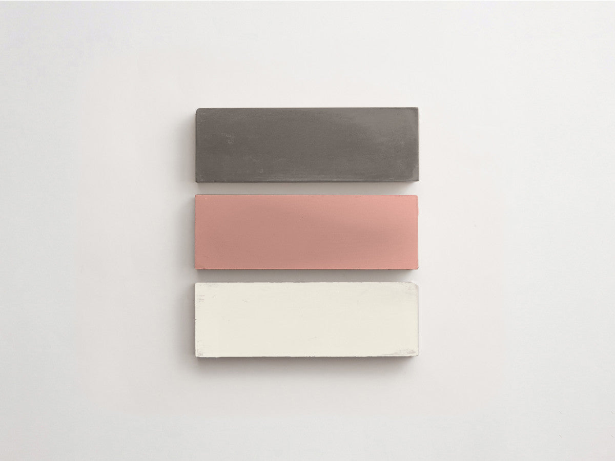 Cement Checkerboard Tile Trio 6x2 Grey, White, Pink.