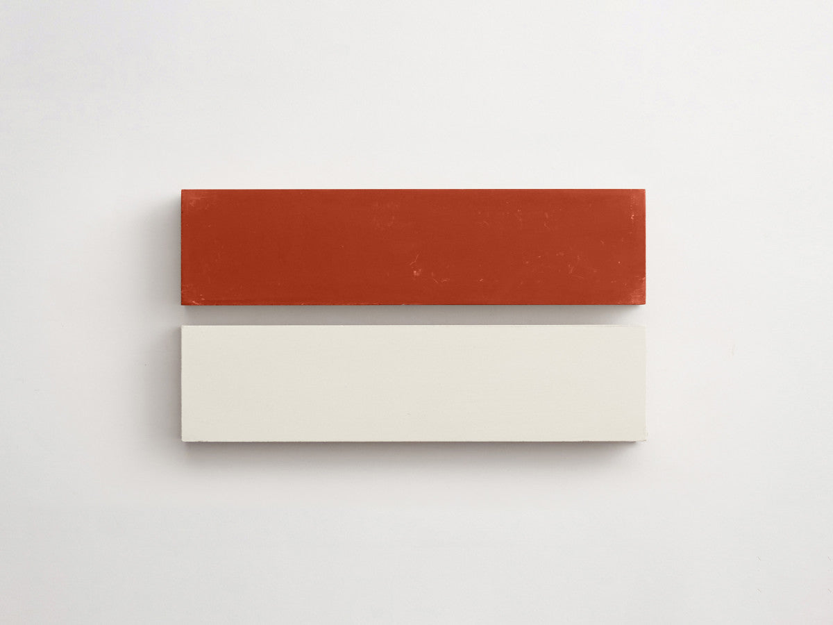 Cement Checkerboard Tile Bundle 8x2 White, Red.
