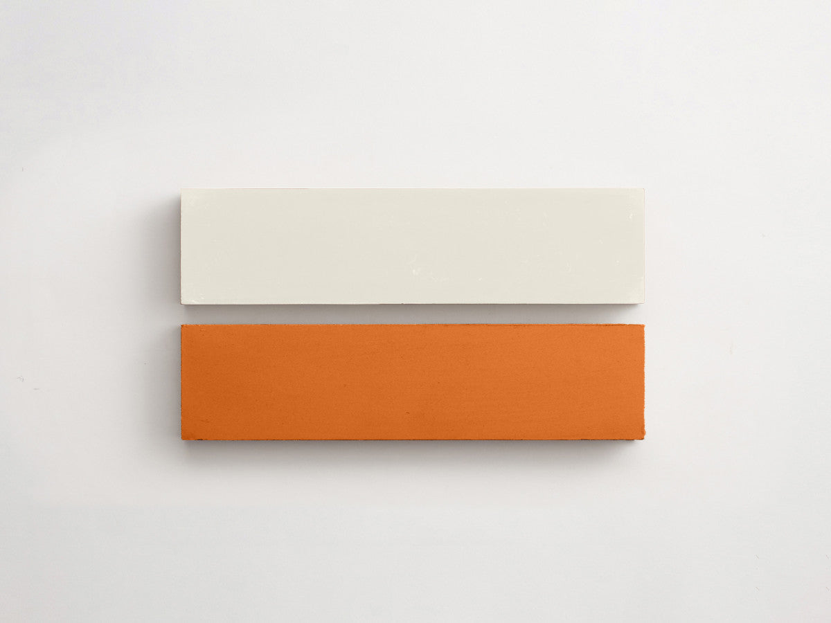 Cement Checkerboard Tile Bundle 8x2 Orange, White.