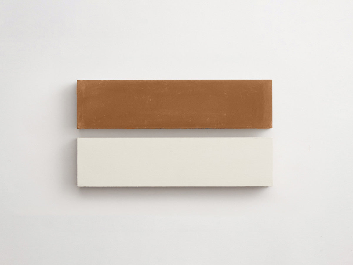 Cement Checkerboard Tile Bundle 8x2 White, Brown.