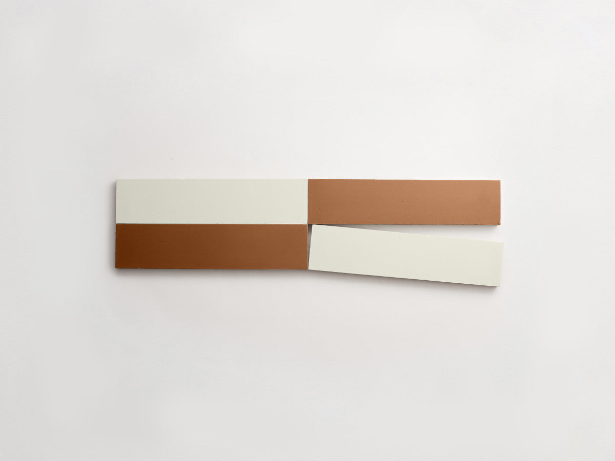 Cement Checkerboard Tile Bundle 8x2 White, Brown.