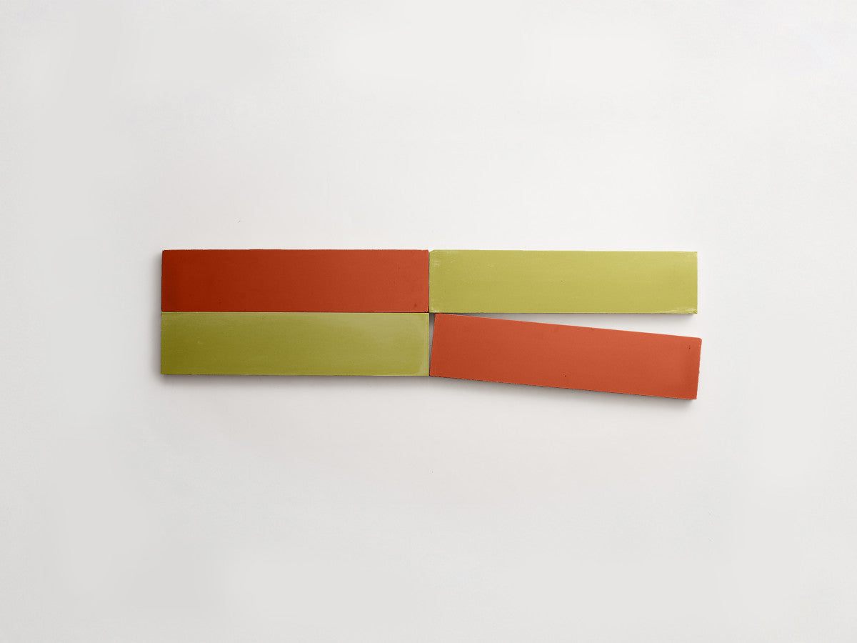 Cement Checkerboard Tile Bundle 8x2 Green, Red.