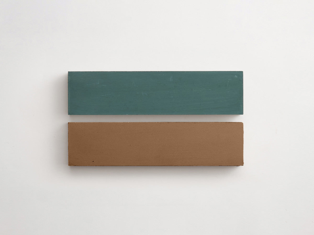 Cement Checkerboard Tile Bundle 8x2 Green, Brown.