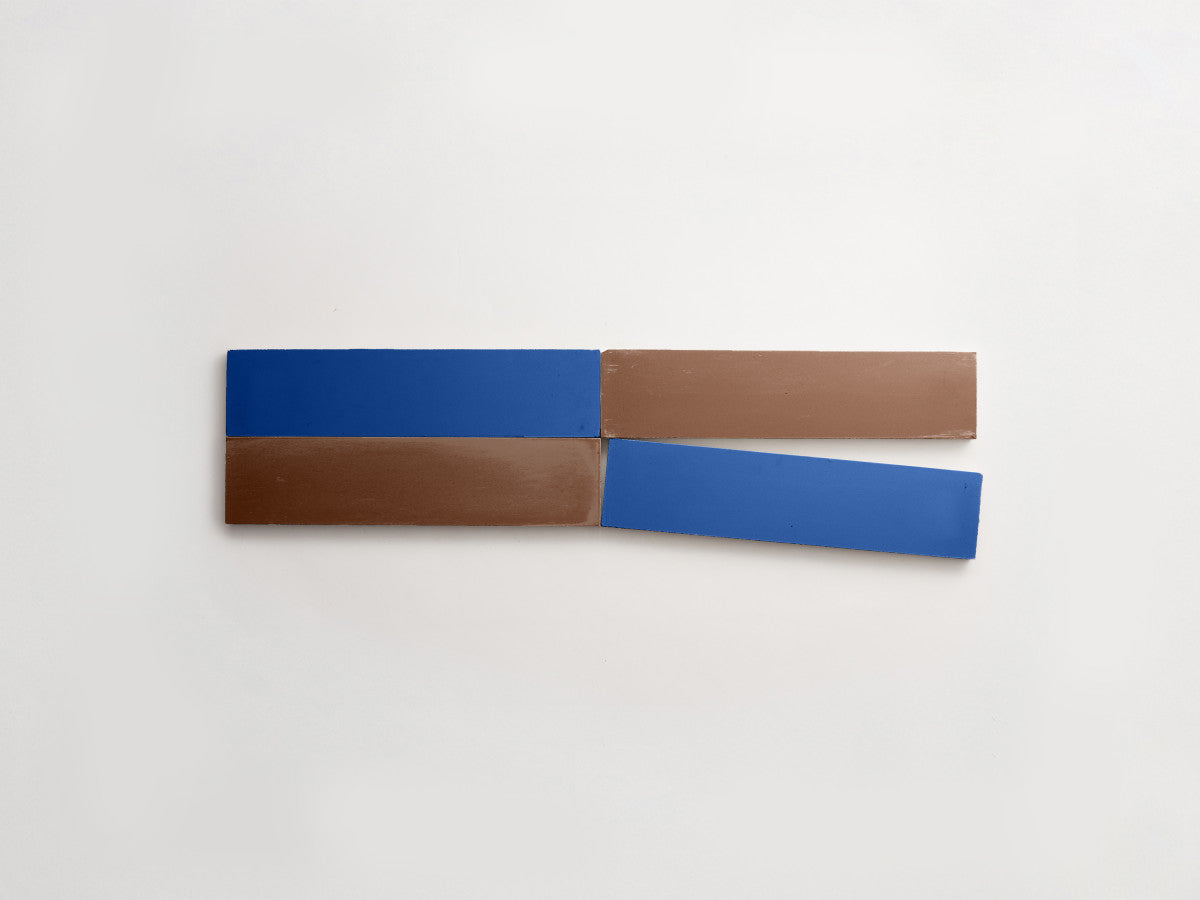 Cement Checkerboard Tile Bundle 8x2 Brown, Blue.