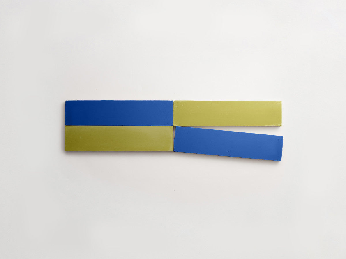 Cement Checkerboard Tile Bundle 8x2 Blue, Olive Green.
