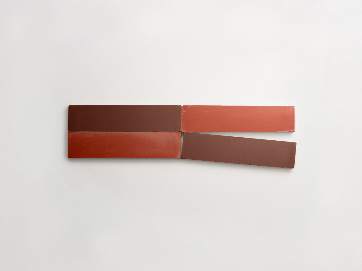 Cement Checkerboard Tile Bundle 8x2 Brown, Red.