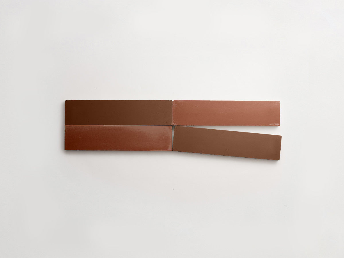Cement Checkerboard Tile Bundle 8x2 Brown, Maroon.