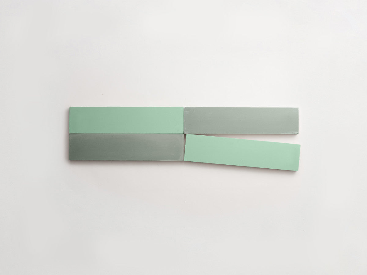 Cement Checkerboard Tile Bundle 8x2 Blue, Green.