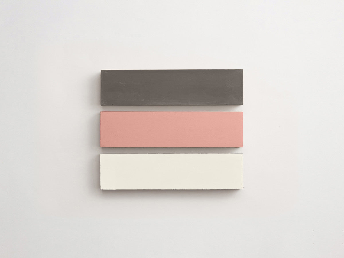 Cement Checkerboard Tile Trio 8x2 Grey, White, Pink.