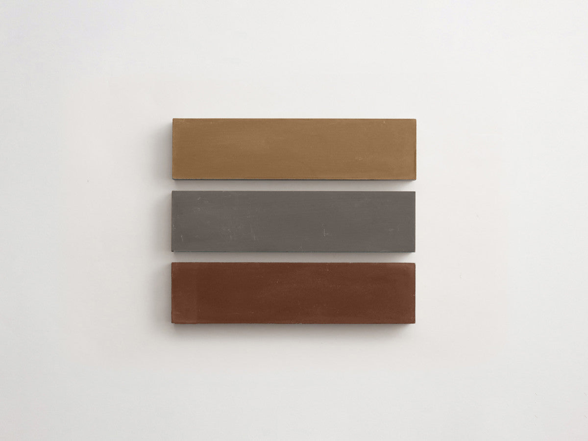 Cement Checkerboard Tile Trio 8x2 Brown, Grey, Tan.