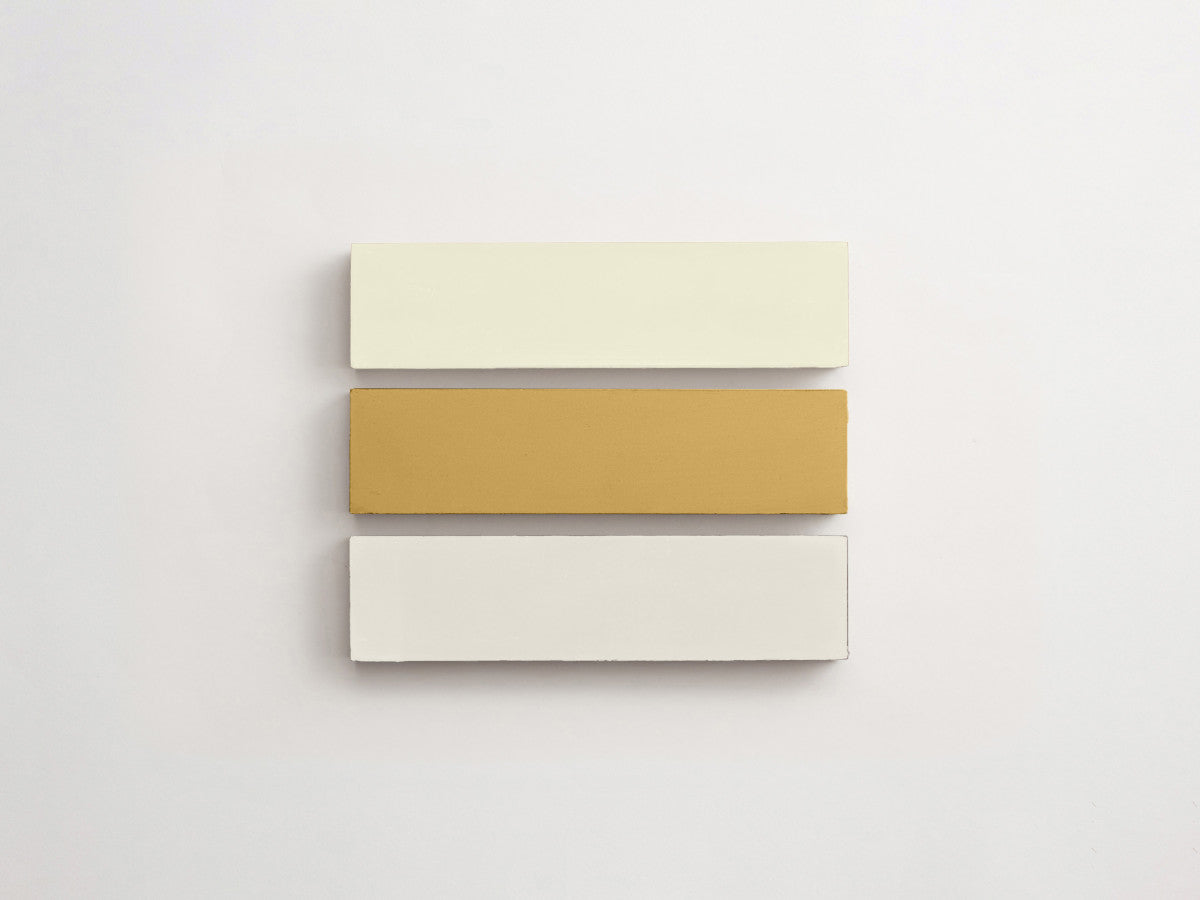 Cement Checkerboard Tile Trio 8x2 White, Yellow, Cream.
