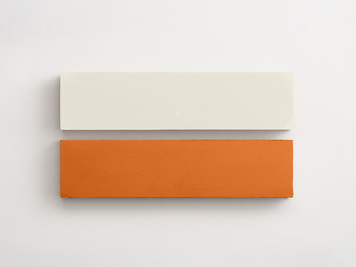 Cement Checkerboard Tile Bundle 12x3 White, Orange.